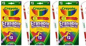 Crayola Erasable Colored Pencils 12 ct (3-Pack) Crayola Erasable Colored Pencils 12 ct (3-Pack)