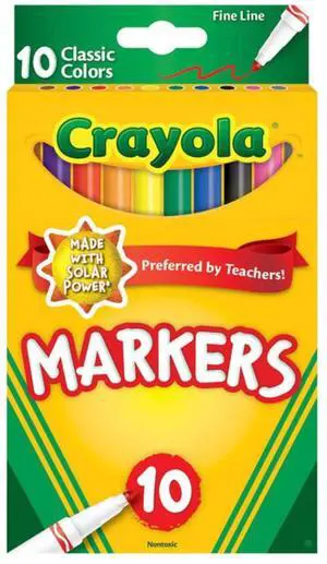 Crayola Fine Line Markers, 10 Count (1-Pack) Crayola Fine Line Markers, 10 Count (1-Pack)