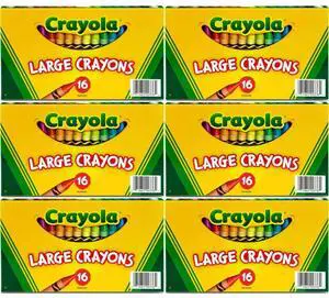 Crayola Large Crayons 16 ct (6-Pack) Crayola Large Crayons 16 ct (6-Pack)