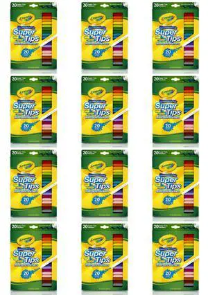 Crayola Super Tips Washable Markers For Kids (12-Pack / 1) Crayola Super Tips Washable Markers For Kids (12-Pack / 1)