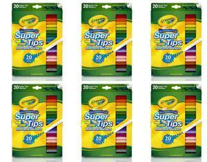 Crayola Super Tips Washable Markers For Kids (6-Pack / 1) Crayola Super Tips Washable Markers For Kids (6-Pack / 1)