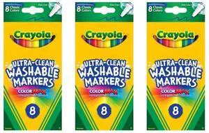 Crayola Washable Fine Line Markers 8 Count (3-Pack) Crayola Washable Fine Line Markers 8 Count (3-Pack)