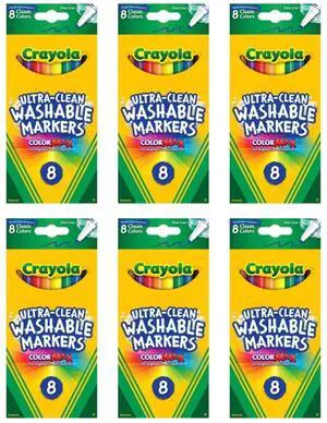 Crayola Washable Fine Line Markers 8 Count (6-Pack) Crayola Washable Fine Line Markers 8 Count (6-Pack)
