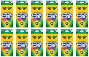 Crayola Washable Fine Line Markers 8 Count (12-Pack) Crayola Washable Fine Line Markers 8 Count (12-Pack)