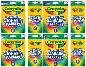 Crayola Washable Marker Combo Pack 4 Pack 8 Broad Line + 4 Pack 8 Fine Line Markers Crayola Washable Marker Combo Pack 4 Pack 8 Broad Line + 4 Pack 8 Fine Line Markers