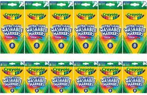 Crayola Washable Marker Combo Pack 6 Pack 8 Broad Line + 6 Pack 8 Fine Line Markers Crayola Washable Marker Combo Pack 6 Pack 8 Broad Line + 6 Pack 8 Fine Line Markers