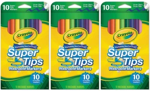 Crayola Super Tips Washable Markers 10 ct (3-Pack) Crayola Super Tips Washable Markers 10 ct (3-Pack)