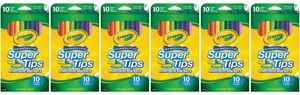 Crayola Super Tips Washable Markers 10 ct (6-Pack) Crayola Super Tips Washable Markers 10 ct (6-Pack)