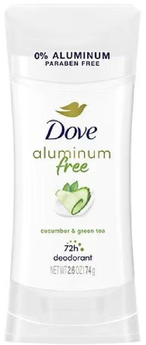 Dove Aluminum Free Deodorant Stick Cucumber Green Tea 2.6 oz Dove Aluminum Free Deodorant Stick Cucumber Green Tea 2.6 oz