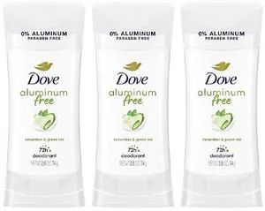 Dove Aluminum Free Deodorant Stick Cucumber Green Tea 2.6 oz (3-Pack) Dove Aluminum Free Deodorant Stick Cucumber Green Tea 2.6 oz (3-Pack)