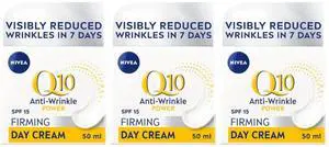 Nivea Q10 Power Anti-Wrinkle Day Cream SPF 15 50 ml (3-Pack) Nivea Q10 Power Anti-Wrinkle Day Cream SPF 15 50 ml (3-Pack)