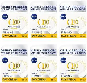 Nivea Q10 Power Anti-Wrinkle Day Cream SPF 15 50 ml (6-Pack) Nivea Q10 Power Anti-Wrinkle Day Cream SPF 15 50 ml (6-Pack)