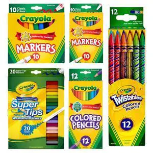 Crayola Back to School Art Set - Markers, Colored Pencils & Twistables Bundle Crayola Back to School Art Set - Markers, Colored Pencils & Twistables Bundle