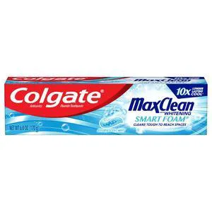 Colgate Max Clean SmartFoam Toothpaste Effervescent Mint 6 oz Colgate Max Clean SmartFoam Toothpaste Effervescent Mint 6 oz