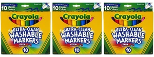 Crayola Washable Broad Line Markers 10 ct (3-Pack) Crayola Washable Broad Line Markers 10 ct (3-Pack)
