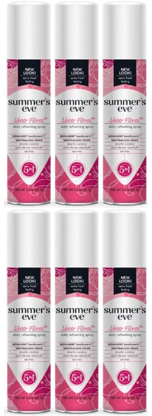 Summer's Eve Freshening Spray Sheer Floral 2 oz (6-Pack) Summer's Eve Freshening Spray Sheer Floral 2 oz (6-Pack)