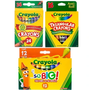 Crayola Bundle - Crayons 24 & Jumbo Crayons 12 & Triangular 16 (3 Pack) Crayola Bundle - Crayons 24 & Jumbo Crayons 12 & Triangular 16 (3 Pack)