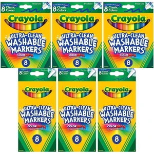 Crayola Gift Set - 3x Washable Broad Line 8 ct + 3x Washable Fine Line 8 ct Crayola Gift Set - 3x Washable Broad Line 8 ct + 3x Washable Fine Line 8 ct