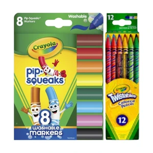 Crayola Variety Pack - Pip-Squeaks Markers 8 ct & Twistables Pencils 12 ct Crayola Variety Pack - Pip-Squeaks Markers 8 ct & Twistables Pencils 12 ct