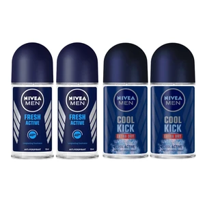 Nivea Variety Pack - 2x Cool Kick 50 ml + 2x Fresh Active 50 ml (4 Pack) Nivea Variety Pack - 2x Cool Kick 50 ml + 2x Fresh Active 50 ml (4 Pack)