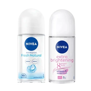 Nivea Roll-On Deodorant Fresh Natural 50 ml & Extra Brightening 50 ml - 2 Pack Nivea Roll-On Deodorant Fresh Natural 50 ml & Extra Brightening 50 ml - 2 Pack