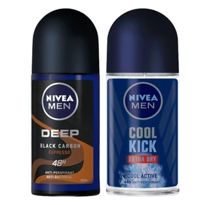Nivea Roll-On Deodorant Bundle - Deep Espresso 50 ml & Cool Kick 50 ml (2 Pack) Nivea Roll-On Deodorant Bundle - Deep Espresso 50 ml & Cool Kick 50 ml (2 Pack)