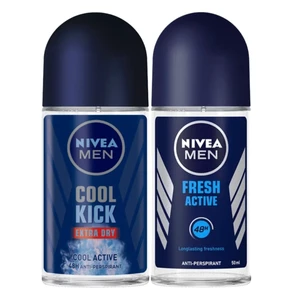 Nivea Roll-On Deodorant Variety Pack - Cool Kick 50 ml & Fresh Active 50 ml Nivea Roll-On Deodorant Variety Pack - Cool Kick 50 ml & Fresh Active 50 ml
