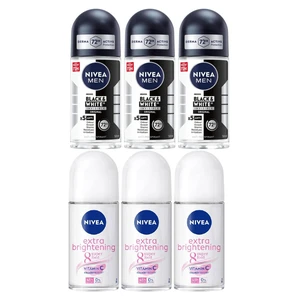 Nivea Combo Pack - 3x Extra Brightening 50 ml + 3x Black & White Original 50 ml Nivea Combo Pack - 3x Extra Brightening 50 ml + 3x Black & White Original 50 ml