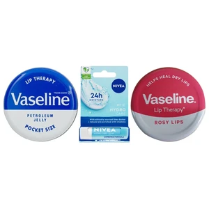 Vaseline & Nivea Lip Therapy Balm Set - 4 Piece Variety (4 Pack) Vaseline & Nivea Lip Therapy Balm Set - 4 Piece Variety (4 Pack)