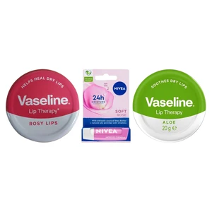 Vaseline & Nivea Vaseline Rosy & Vaseline Aloe Vera & Nivea Soft Rose - 3 Pack Vaseline & Nivea Vaseline Rosy & Vaseline Aloe Vera & Nivea Soft Rose - 3 Pack