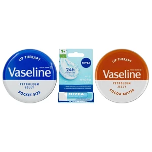 Vaseline & Nivea Lip Therapy Balm Combo Pack - 3 Piece Variety (3 Pack) Vaseline & Nivea Lip Therapy Balm Combo Pack - 3 Piece Variety (3 Pack)