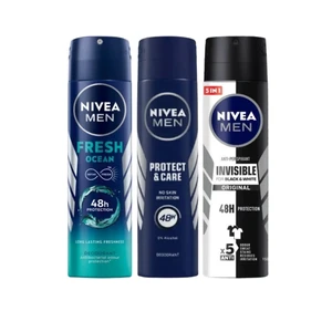 Nivea Deodorant Spray 150 ml Set - Fresh Ocean + Protect & Care + Black & White Nivea Deodorant Spray 150 ml Set - Fresh Ocean + Protect & Care + Black & White
