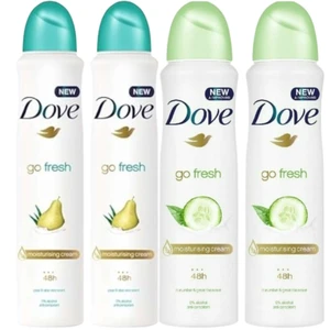Dove Go Fresh Antiperspirant Spray 150 ml Bundle - 2x Pear & Aloe + 2x Cucumber Dove Go Fresh Antiperspirant Spray 150 ml Bundle - 2x Pear & Aloe + 2x Cucumber
