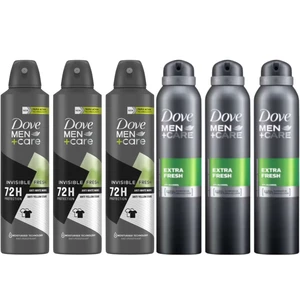 Dove Men+Care Combo Pack - 3x Invisible Fresh + 3x Extra Fresh (6 Pack) Dove Men+Care Combo Pack - 3x Invisible Fresh + 3x Extra Fresh (6 Pack)
