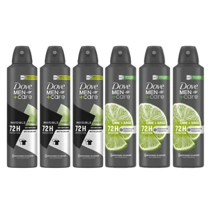 Dove Men+Care Gift Set - 3x Invisible Fresh + 3x Lime & Sage (6 Pack) Dove Men+Care Gift Set - 3x Invisible Fresh + 3x Lime & Sage (6 Pack)