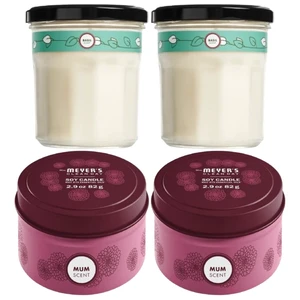 Mrs. Meyer's Soy Candle 7.2 oz Bundle - 2x Basil + 2x Mum Tin 2.9 oz (4 Pack) Mrs. Meyer's Soy Candle 7.2 oz Bundle - 2x Basil + 2x Mum Tin 2.9 oz (4 Pack)