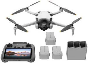 DJI Mini 4 Pro Fly More Combo (DJI RC 2) Under 249g with Omnidirectional Intelligent 10KM FHD Video Transmission Remote Control with Camera