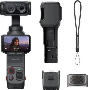Insta360 Luna Ultra - 8K Vlogging Camera with Dual Leica Lenses, 12× Zoom, 1" Sensor, Detachable 2" Touchscreen, Triple AI Chip, Pocket Gimbal Camera for Vlog Photography-Cosmic Black Insta360 Luna Ultra - 8K Vlogging Camera with Dual Leica Lenses, 12× Zoom, 1" Sensor, Detachable 2" Touchscreen, Triple AI Chip, Pocket Gimbal Camera for Vlog Photography-Cosmic Black