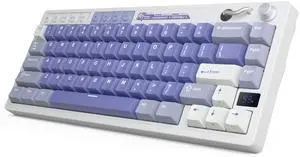 RK ROYAL KLUDGE M65 Wireless Mechanical Keyboard with Volume Knob, 60% Tri-Mode Gaming Keyboard 2.4G/BT/USB-C, Gasket Mount, Battery Display, PBT Keycaps, Hot-Swappable Cream Switch, Blue RK ROYAL KLUDGE M65 Wireless Mechanical Keyboard with Volume Knob, 60% Tri-Mode Gaming Keyboard 2.4G/BT/USB-C, Gasket Mount, Battery Display, PBT Keycaps, Hot-Swappable Cream Switch, Blue