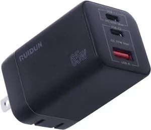 65W USB C Charger,PD3.0 GaN USB C Charger for Travel, Fast Charger for MacBook Pro/Air, iPad, Galaxy S24 Ultra, Dell XPS, iPhone 15 Pro and More (Foldable-Black) 65W USB C Charger,PD3.0 GaN USB C Charger for Travel, Fast Charger for MacBook Pro/Air, iPad, Galaxy S24 Ultra, Dell XPS, iPhone 15 Pro and More (Foldable-Black)