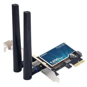 Fenvi AC1200 Wireless WiFi PCIe Card for Desktop PC - Dual Band 2.4Ghz & 5Ghz with Bluetooth 4.0 Adapter, Low Profile Bracket, Compatible with Windows 11/10/8/7, Gaming, Streaming, Home Office Fenvi AC1200 Wireless WiFi PCIe Card for Desktop PC - Dual Band 2.4Ghz & 5Ghz with Bluetooth 4.0 Adapter, Low Profile Bracket, Compatible with Windows 11/10/8/7, Gaming, Streaming, Home Office