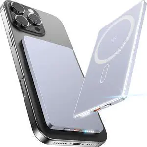 5000mAh for Magsafe Battery Pack Mini 22.5W Wireless Power Bank Fast Charging USB C in Out Power Pack, Magnetic Portable Charger Slim Powerbank for iPhone 17 16 15 14 13 Plus/ Pro/ Pro Max, Grey 5000mAh for Magsafe Battery Pack Mini 22.5W Wireless Power Bank Fast Charging USB C in Out Power Pack, Magnetic Portable Charger Slim Powerbank for iPhone 17 16 15 14 13 Plus/ Pro/ Pro Max, Grey