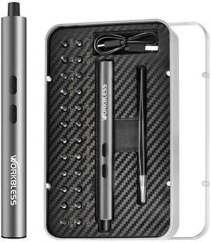 WorkBless WorkBless Mini Electric Screwdriver, 3.7V Precision Screwdriver Set, 24-in-1 Magnetic Bits, USB-C Rechargeable, Repair Tool Set for Electronics and DIY Projects WorkBless WorkBless Mini Electric Screwdriver, 3.7V Precision Screwdriver Set, 24-in-1 Magnetic Bits, USB-C Rechargeable, Repair Tool Set for Electronics and DIY Projects