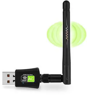 USB WiFi Adapter for Destop PC/Laptop, NETVIP AC600 Dual Band 5GHz/2.4GHz WiFi Dongle with 5dBi Antenna, 802.11ac Wireless Network Card for Windows, CD-Free and Plug & Play USB WiFi Adapter for Destop PC/Laptop, NETVIP AC600 Dual Band 5GHz/2.4GHz WiFi Dongle with 5dBi Antenna, 802.11ac Wireless Network Card for Windows, CD-Free and Plug & Play