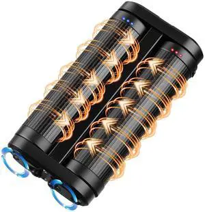 2-in-1 Rechargeable Hand Warmer & Handheld Massage Roller | 3 Heat Settings Detachable Dual Cylinders | Stress Relief Fidget Tool, Fidget Toy, Camping, Travel, Indoor & Outdoor Use, Gifts Idea 2-in-1 Rechargeable Hand Warmer & Handheld Massage Roller | 3 Heat Settings Detachable Dual Cylinders | Stress Relief Fidget Tool, Fidget Toy, Camping, Travel, Indoor & Outdoor Use, Gifts Idea