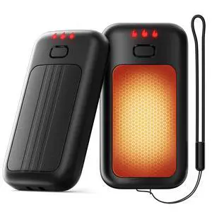 Hand Warmers, 2 Pack Rechargeable Hand Warmer, Pocket Heating Electric Hot Hands Handwarmers, Camping Hunting Gear, Gifts for Women, Men, Christmas, Golf, Portable Outdoor Heater (Black) Hand Warmers, 2 Pack Rechargeable Hand Warmer, Pocket Heating Electric Hot Hands Handwarmers, Camping Hunting Gear, Gifts for Women, Men, Christmas, Golf, Portable Outdoor Heater (Black)