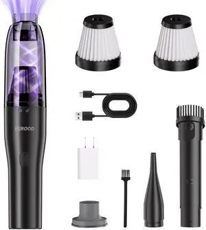 4-in-1 Car Vacuum, Mini Handheld Portable Cordless, 6.5kPa Strong Suction, Ultra-Quiet 60dB, 0.85 lb for Car, Desk & Small Spaces,USB-C Rechargeable 2 Washable HEPA Filters,Ideal Gifts for Men & Women 4-in-1 Car Vacuum, Mini Handheld Portable Cordless, 6.5kPa Strong Suction, Ultra-Quiet 60dB, 0.85 lb for Car, Desk & Small Spaces,USB-C Rechargeable 2 Washable HEPA Filters,Ideal Gifts for Men & Women