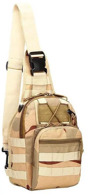 Mens Backpack Tactical Sling Shoulder Bag Molle Travel Chest Pack Outdoor Hiking Mud Camo Mens Backpack Tactical Sling Shoulder Bag Molle Travel Chest Pack Outdoor Hiking Mud Camo