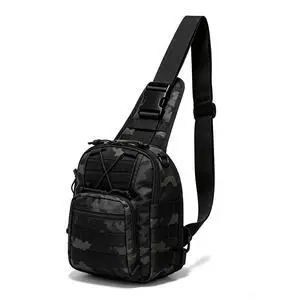 Mens Backpack Tactical Sling Shoulder Bag Molle Travel Chest Pack Outdoor Hiking Black MC Mens Backpack Tactical Sling Shoulder Bag Molle Travel Chest Pack Outdoor Hiking Black MC
