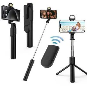US Selfie Stick Tripod Remote Desktop Stand Phone Holder For iPhone Samsung 2pcs Black US Selfie Stick Tripod Remote Desktop Stand Phone Holder For iPhone Samsung 2pcs Black